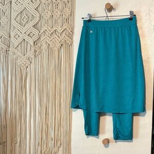 Elegant Teal High-Low Women's Skirt
